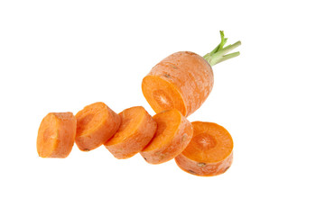 carrots isolated on white background