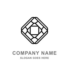 Black Rhombus Ornament Logo