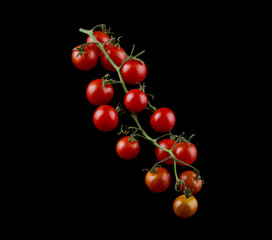 tomatoes isolated on a black background