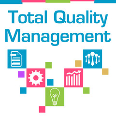 Total Quality Management Colorful Squares Symbols 