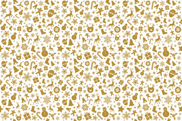 Christmas wrapping paper with seamless texture. Vector.