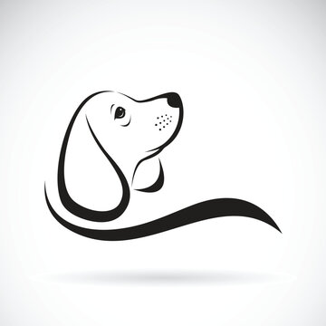 Vector of beagle dog design on white background, Pet. Animals.