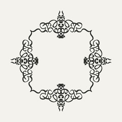 Business flourish signs and classic border of logo.