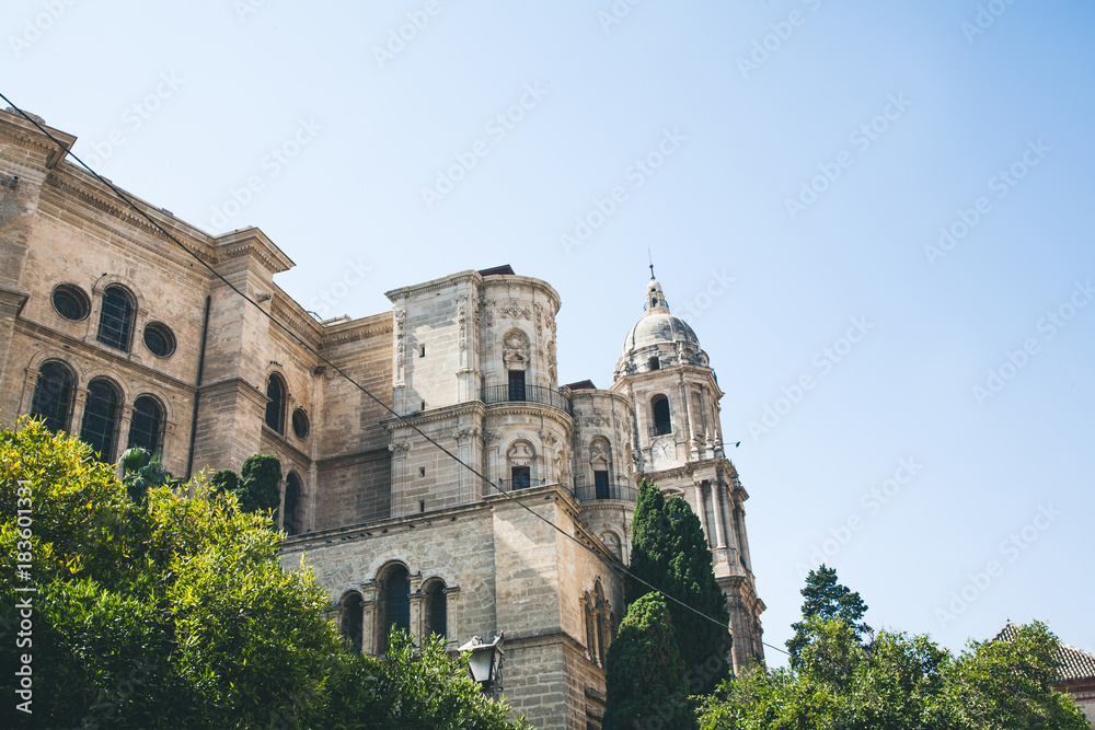 Wall mural view of catedral de malaga, malaga, spain