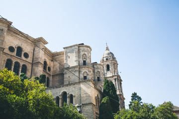 Fototapeta premium view of catedral de malaga, malaga, spain