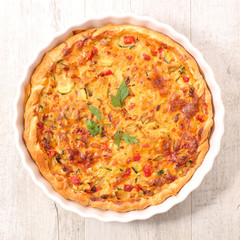 homemade vegetable quiche