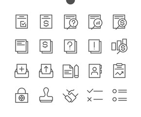 Business UI Pixel Perfect Well-crafted Vector Thin Line Icons 48x48 Ready for 24x24 Grid for Web Graphics and Apps with Editable Stroke. Simple Minimal Pictogram