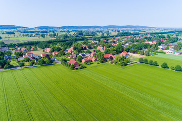 Ortschaft in Deutschland aus der Luft