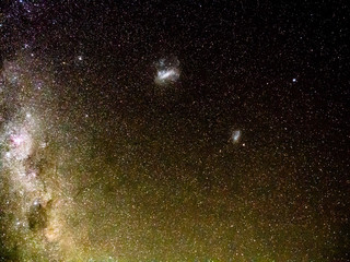 nebula in the night sky of tasmania