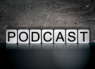Podcast Concept Tiled Word
