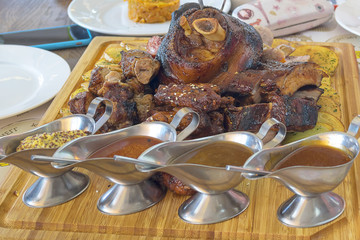 Fototapeta premium meat cooked in the oven