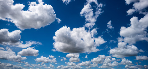 white clouds and blue sky