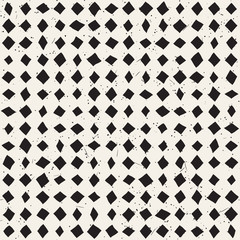 Hand drawn style ethnic seamless pattern. Abstract geometric shapes in black and white.