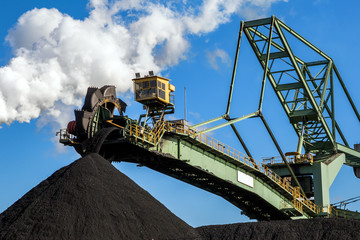 Stacker-reclaimer coal handling industry
