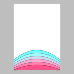 Abstract brochure template from curved stripes - vector document design with 3d shadow effect