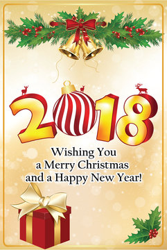Merry Christmas and Happy New Year! - greeting card card the holiday season 2018