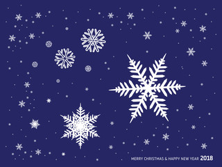 Fototapeta na wymiar Christmas white snowflakes