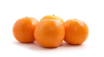 tangerine or mandarin fruit isolated on white background