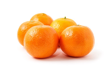 tangerine or mandarin fruit isolated on white background