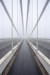 Fototapeta premium Walkway composite in the fog