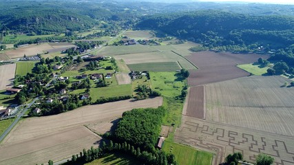 France Périgord Noir Vallée des Chateaux vue du ciel