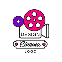 Creative modern cinema or movie logo template design