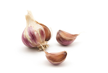 garlic isolated on white background