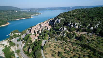 France Provence Verdon Lac de Sainte Croix vue du ciel
