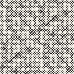 Modern Stylish Halftone Texture. Abstract Background With Random Size Squares. Vector Seamless Chaotic Squares Mosaic Pattern
