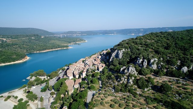 France Provence Verdon Lac de Sainte Croix vue du ciel