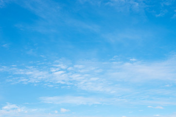 White clouds in blue sky.