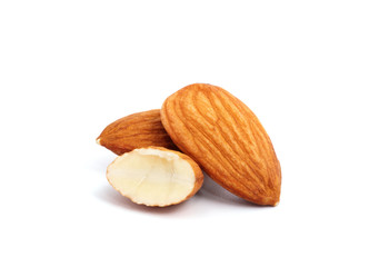 Almond isolated on white