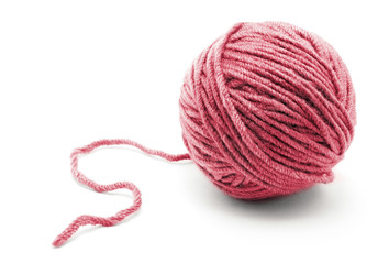 Ball of yarn on white background - Powered by Adobe