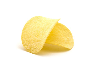 Fototapeta na wymiar Potato chips isolated white background.