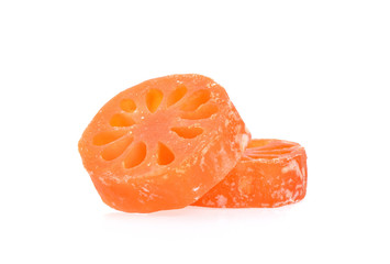 Bael in Syrup on white background