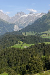 Fototapeta na wymiar View at the village of Engelberg on Switzerland