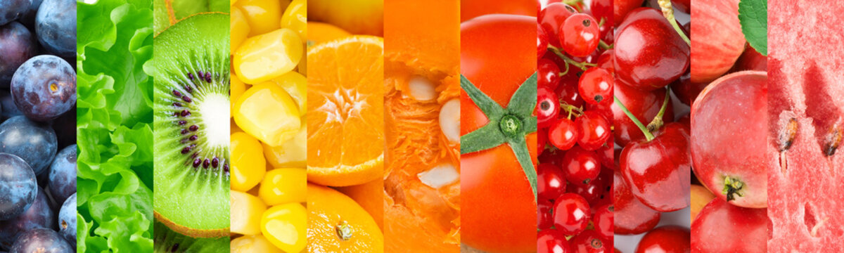 Background of fruits and vegetables