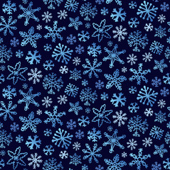 Naklejka na ściany i meble Hand drawn doodle snowflake. Winter snoflake. Winter pattern