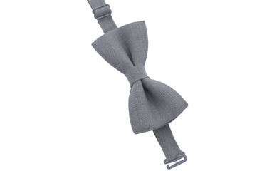 gray strict bow tie