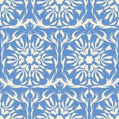 White and blue pattern
