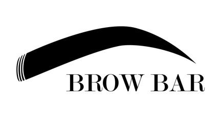 Vector logo for beauty studio brow bar, Female Eyebrow Illustration Isolated