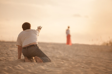 Man. Desert. Thirst. The girl was a Mirage. Sand. Heat. Sun. Suffering. Struggle. Resistance....