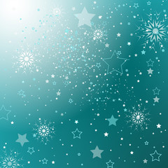   abstract background with stars and snowflakes
