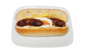 Sausage and egg sandwich