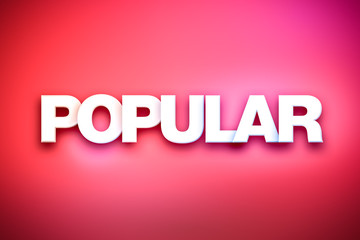 Popular Theme Word Art on Colorful Background