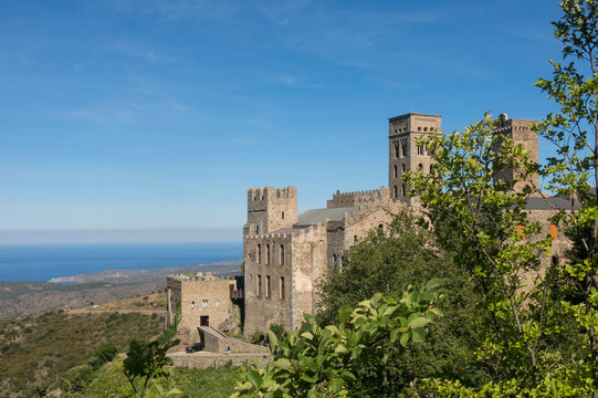 The Romanesque abbey of Sant Pere de Rodes. Girona, Catalonia