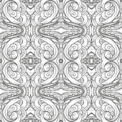 Abstract black and white seamless pattern