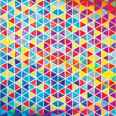 Colorful triangle retro seamless pattern