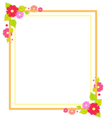 Frame with Flowers Summer or Spring Season Concept