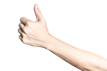 hand showing thumbs up sign